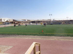 Soccer pitch at the Boardwalk.