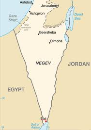 map of the negev desert