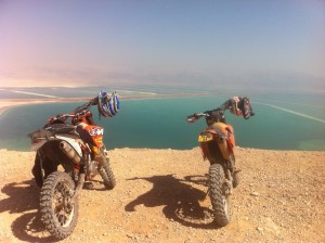 Overlooking the Dead Sea.