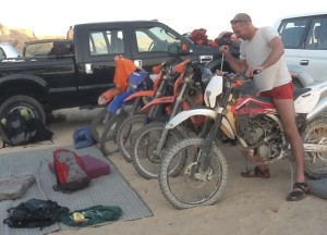 Ohad thinks he working on a bike.