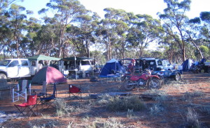 Our camp setup in the bush just north of Lake Johnston.