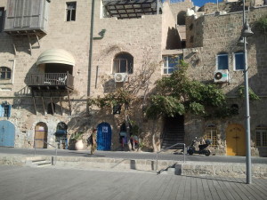 Buildings overlooking Jaffa Harbour.