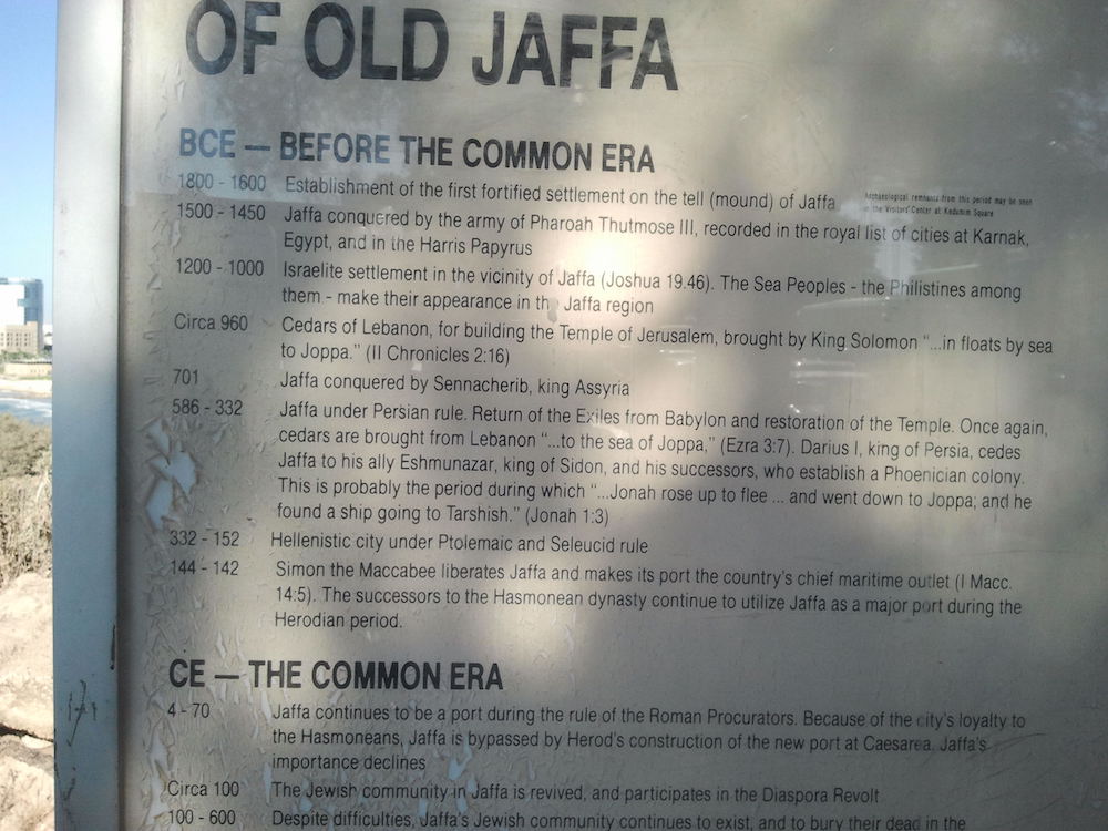 History of Old Jaffa.