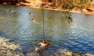 Kim at Cattle Pool.