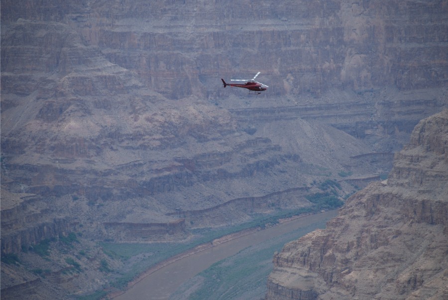 Tour the canyon by helicopter.