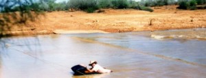 Adrian at the Murchison Crossing.