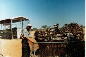 Norm takes a look at the remains of the Blue Streak rocket At Giles.