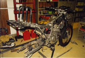 Making the luggage rack on the Tanami.
