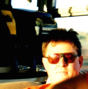 Kim Epton on The Bus on the return journey to Perth.