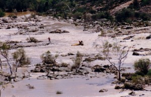 Cameron laid Mike's boat on Adrian's boat.