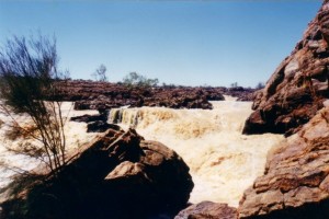 Looking upriver from retrieval point.