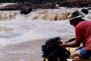 Mike working on motor.