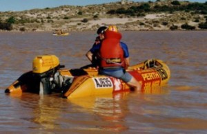 Phil and Cliff waiting to start the upriver adventure.