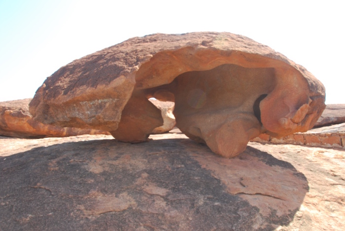 unusual shaped rock at Beringbooding