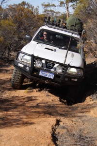 Craig and Tracey on the dead end track.