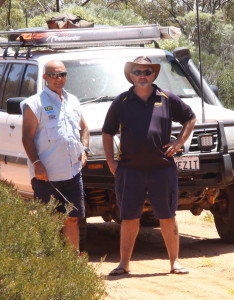 Joe and Dusty in front of Graham's Patrol.