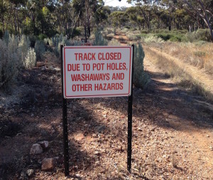 At the southern end of the Widgiemooltha Telegraph Track.