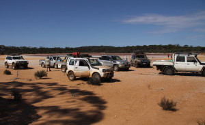 At an unnamed salt lake.