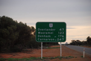 One kilometre north of Billabong Roadhouse.
