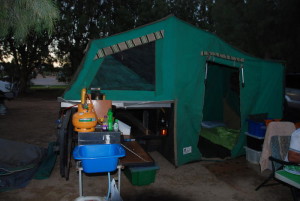 Our setup at Coral Bay.