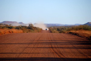 Approaching vehicle.