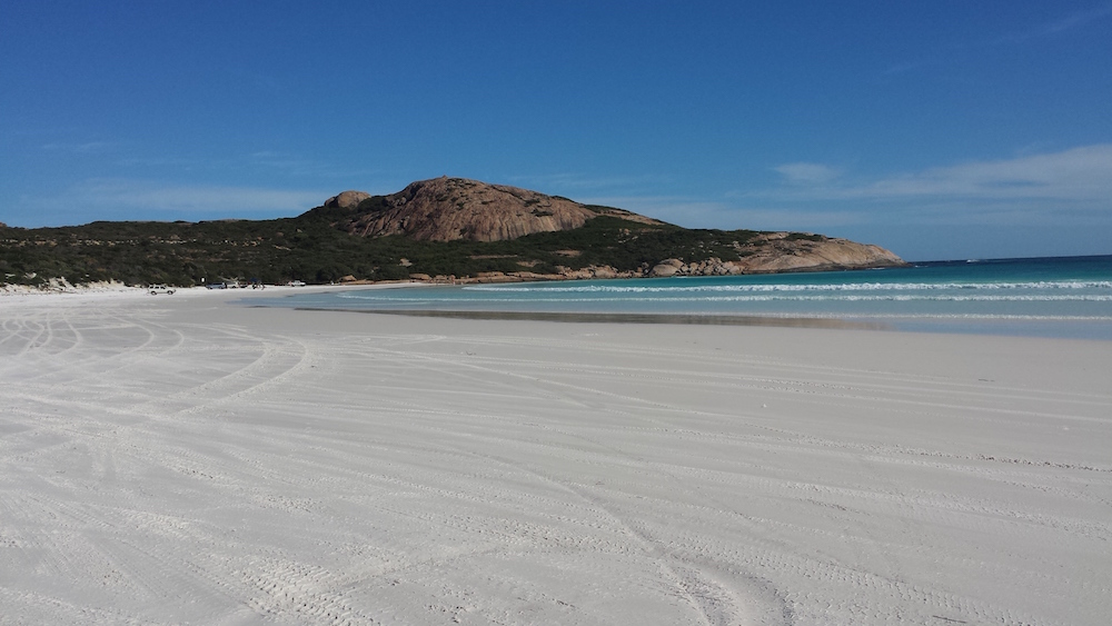 The white sands of Wharton Beach. #