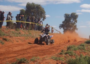 Quad racing to Finke.