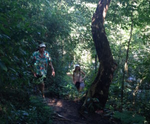 Ron and Naomi take path up from Pha Tang rapid