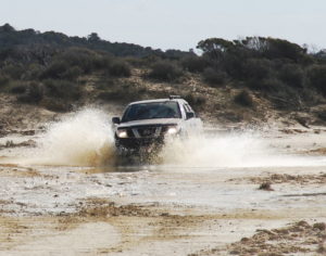 Paul and Lauren in the Navara.