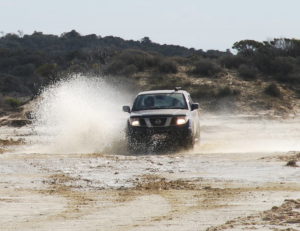 Paul and Lauren in the Navara.