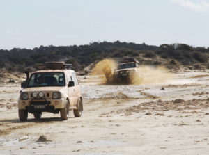 Dan sends up a spray.