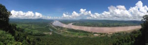 Panorama of Laos and Thailand.
