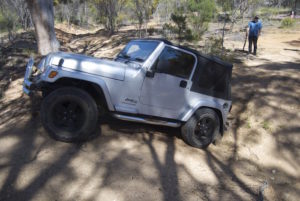 Mike and Harrison through gutter.