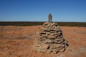 Cairn on the top of Yerdanie Rock.
