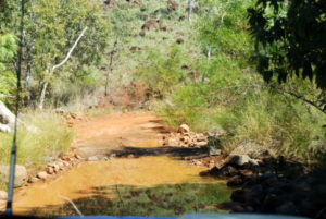 The Lennard River flows across the Gibb River Road.