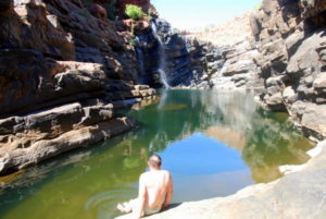 Kim at swimming hole