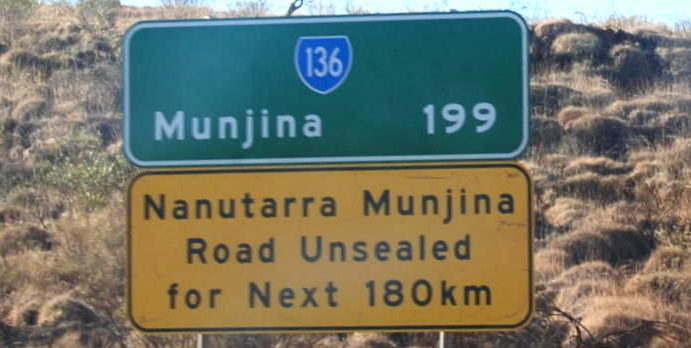 Unsealed roads were to become the norm.