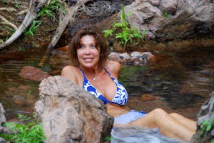 Tammy enjoying herself in Zebedee Springs