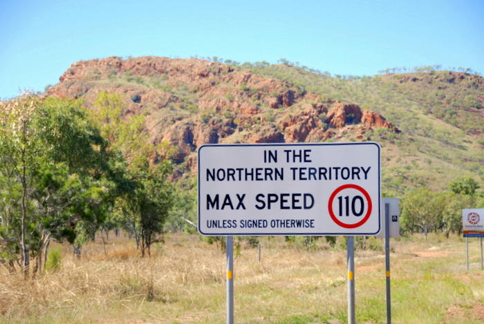 Speed limit sign.