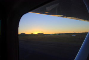 Early morning takeoff.