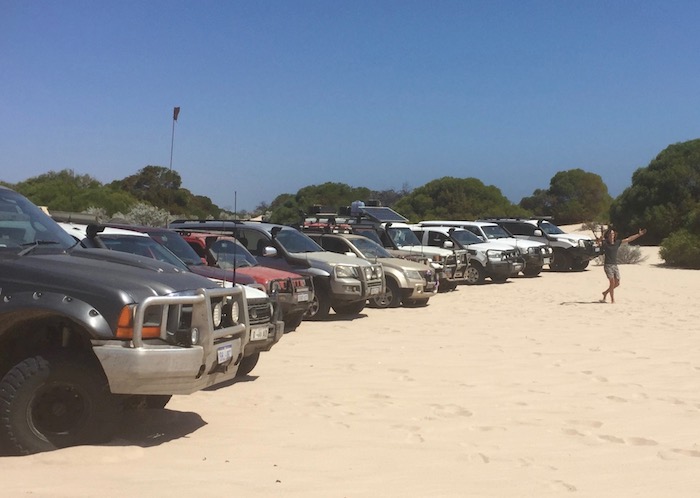 Group vehicle photo on the way to Kalbarri.