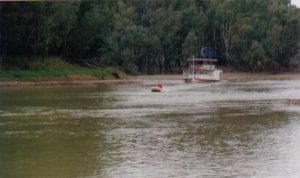 First boat into Echuca.