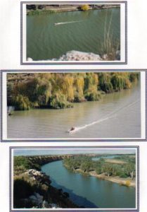 From the cliffs.