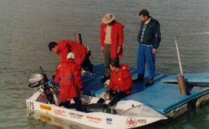 Tony refuelling a boat at Wellington.