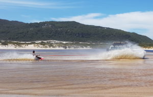 A different version of kneeboarding.