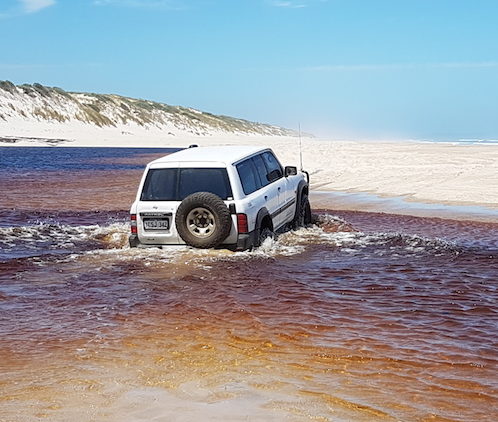 Crossing Meerup River.