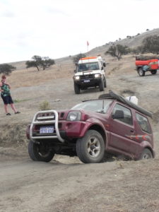 Adi takes his Jimny out of the gutter.