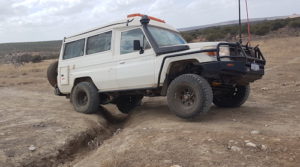 Brad and Jane in their Troopy.