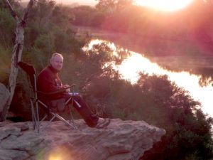 Brad breakfasting at Wilgamia Pool.