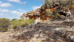 Breakaway formation at cave.